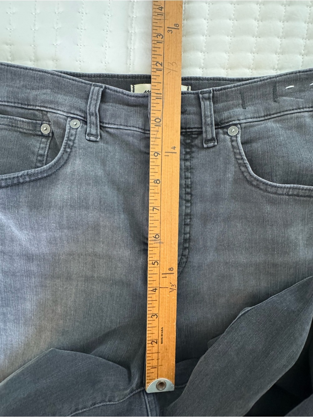 MADEWELL Flared Wide-Leg High-Rise Jeans 29” Black Wash - Picture 12 of 14